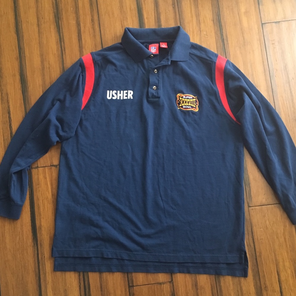 NFL Super Bowl Polo usher shirt XL